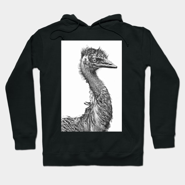 Emu Hoodie by Elle Beth Art